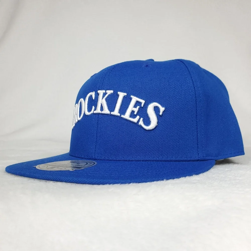 Colorado Rockies Mitchell & Ness MLB Fitted 7 3/4 Liberty Fit Hat‎ Cap Blue NWT